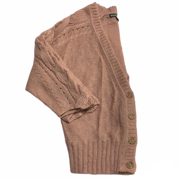 New Banana Republic Peach Lightweight Cable Knit Cardigan Sweater Sz Small - Picture 4 of 14